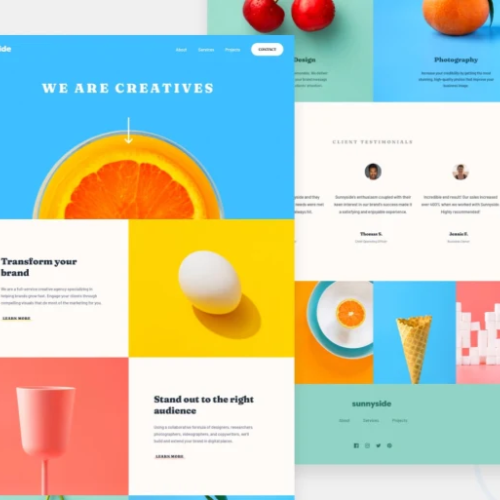 sunny side agency landing page thumbnail